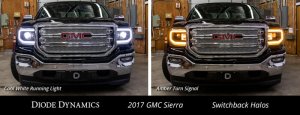 GMC Sierra 1500 Halo Ring Bulb - Front - Diode Dynamics - HD LED - Switchback - `16-`18